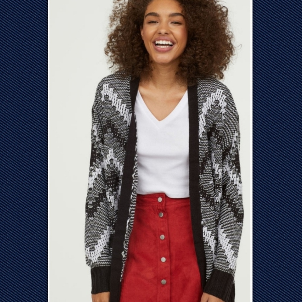 ❤H&M Divided Knit Cardigan With Pockets Size L❤
